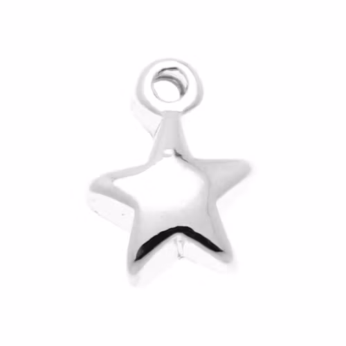 Platinapläterad Berlock Stjärna 7x5mm 1st