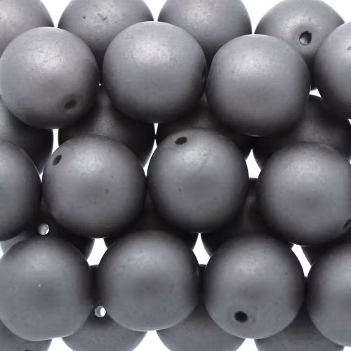 Alabaster Metallic Steel Runda/Druks 10mm 5st