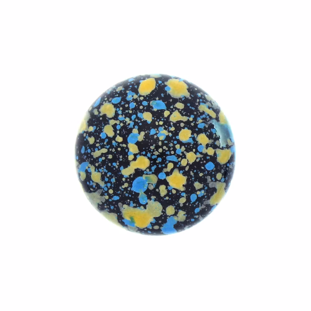 Enamel Blue Yellow Cabochon Par Puca 14mm 1st