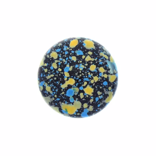 Enamel Blue Yellow Cabochon Par Puca 14mm 1st