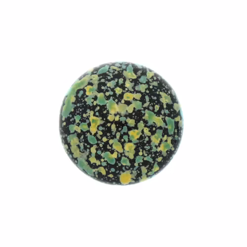 Enamel Green Yellow Cabochon Par Puca 14mm 1st
