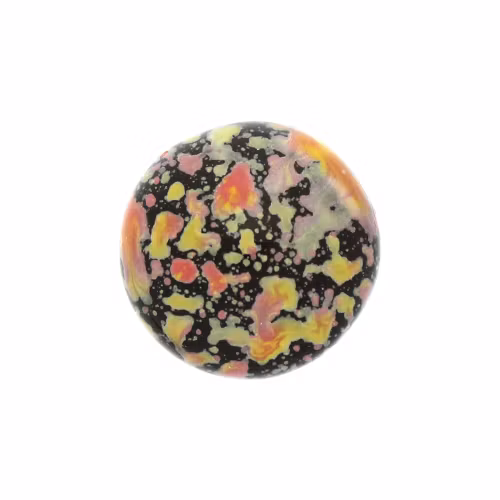 Enamel Yellow Orange Cabochon Par Puca 14mm 1st