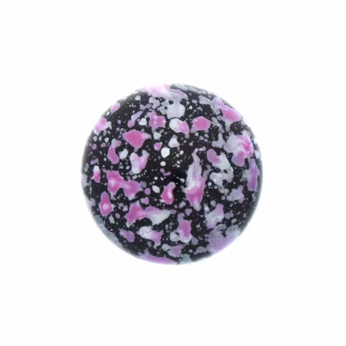 Enamel Pink Silver Cabochon Par Puca 14mm 1st