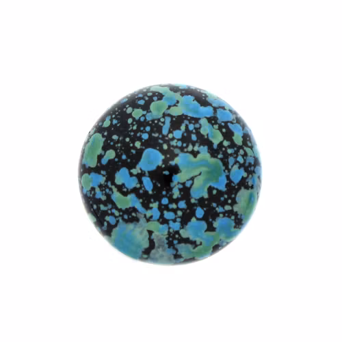 Enamel Turquoise Green Cabochon Par Puca 14mm 1st