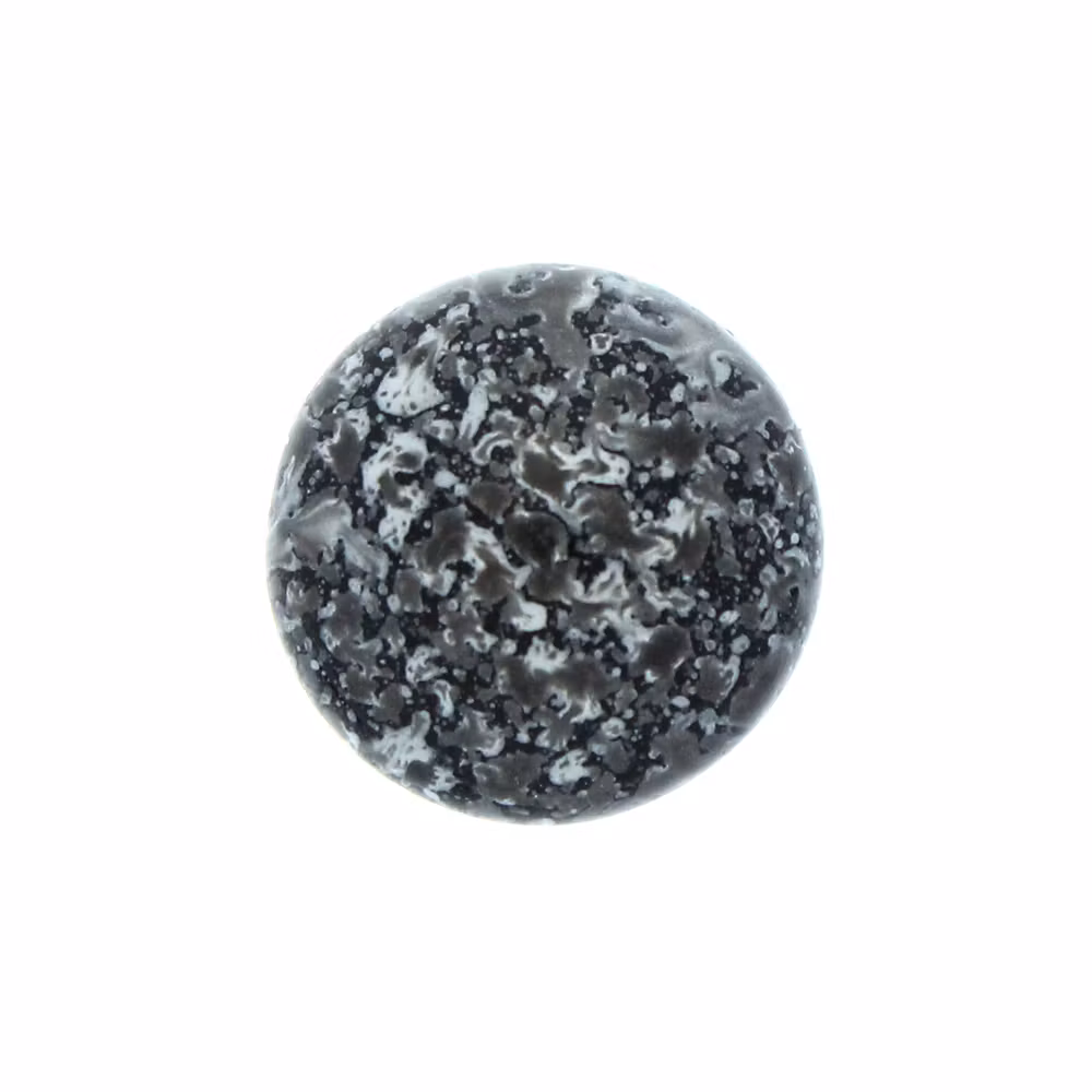 Enamel Grey Silver Cabochon Par Puca 14mm 1st