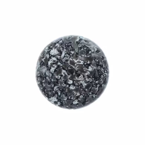 Enamel Grey Silver Cabochon Par Puca 14mm 1st