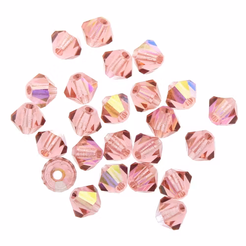 Rose Peach AB Preciosa Bicone 4mm 24st