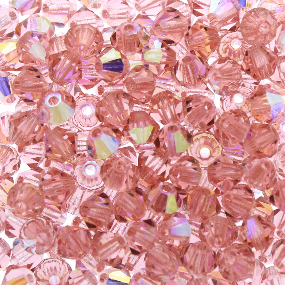 Rose Peach AB Preciosa Bicone 4mm 24st