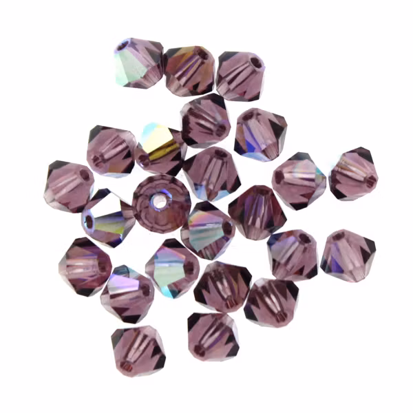Amethyst AB Preciosa Bicone 4mm 24st