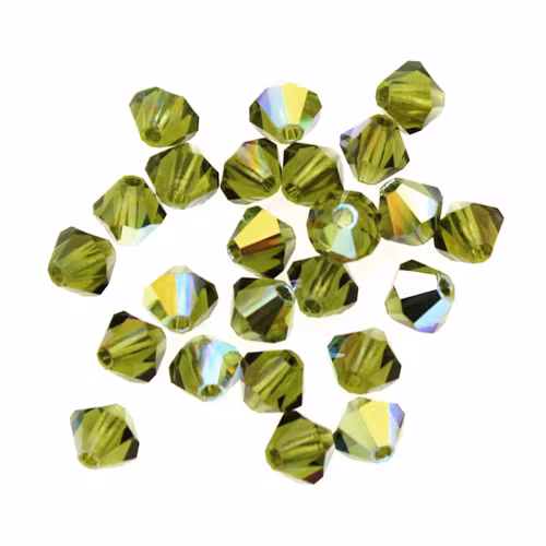 Olivine AB Preciosa Bicone 4mm 24st