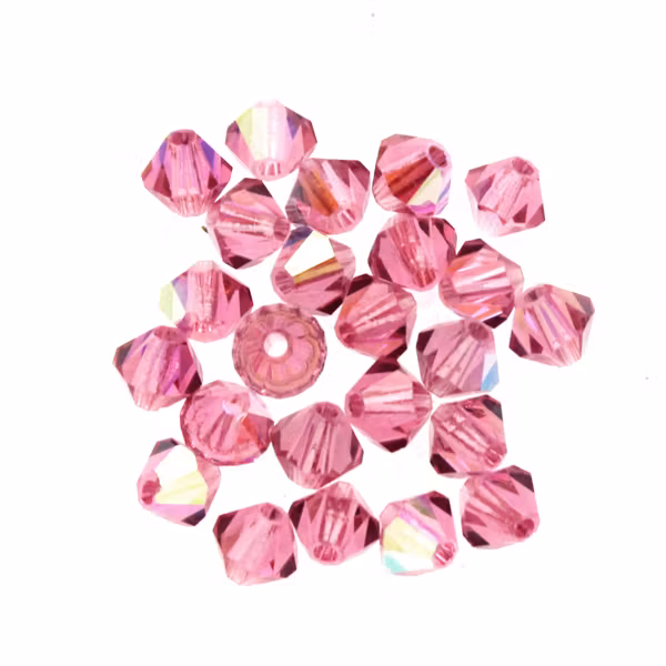 Rose AB Preciosa Bicone 4mm 144st