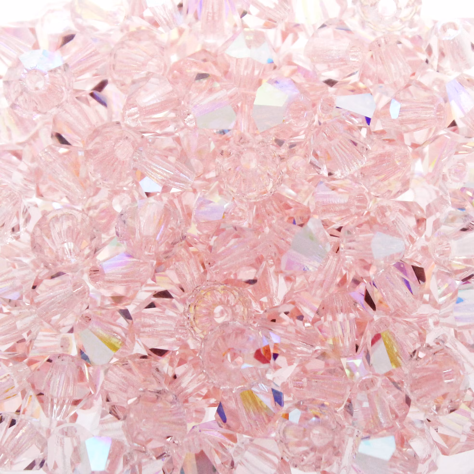Light Rose AB Preciosa Bicone 4mm 24st