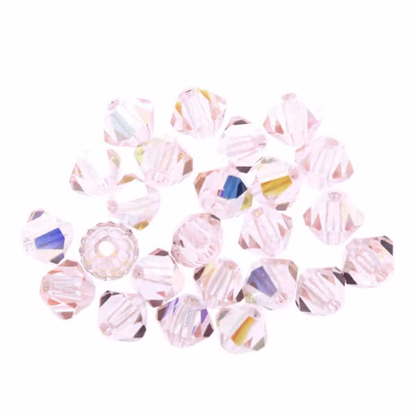 Light Rose AB Preciosa Bicone 4mm 24st