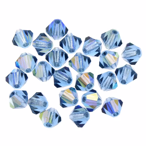 Malibu Blue AB Preciosa Bicone 4mm 24st