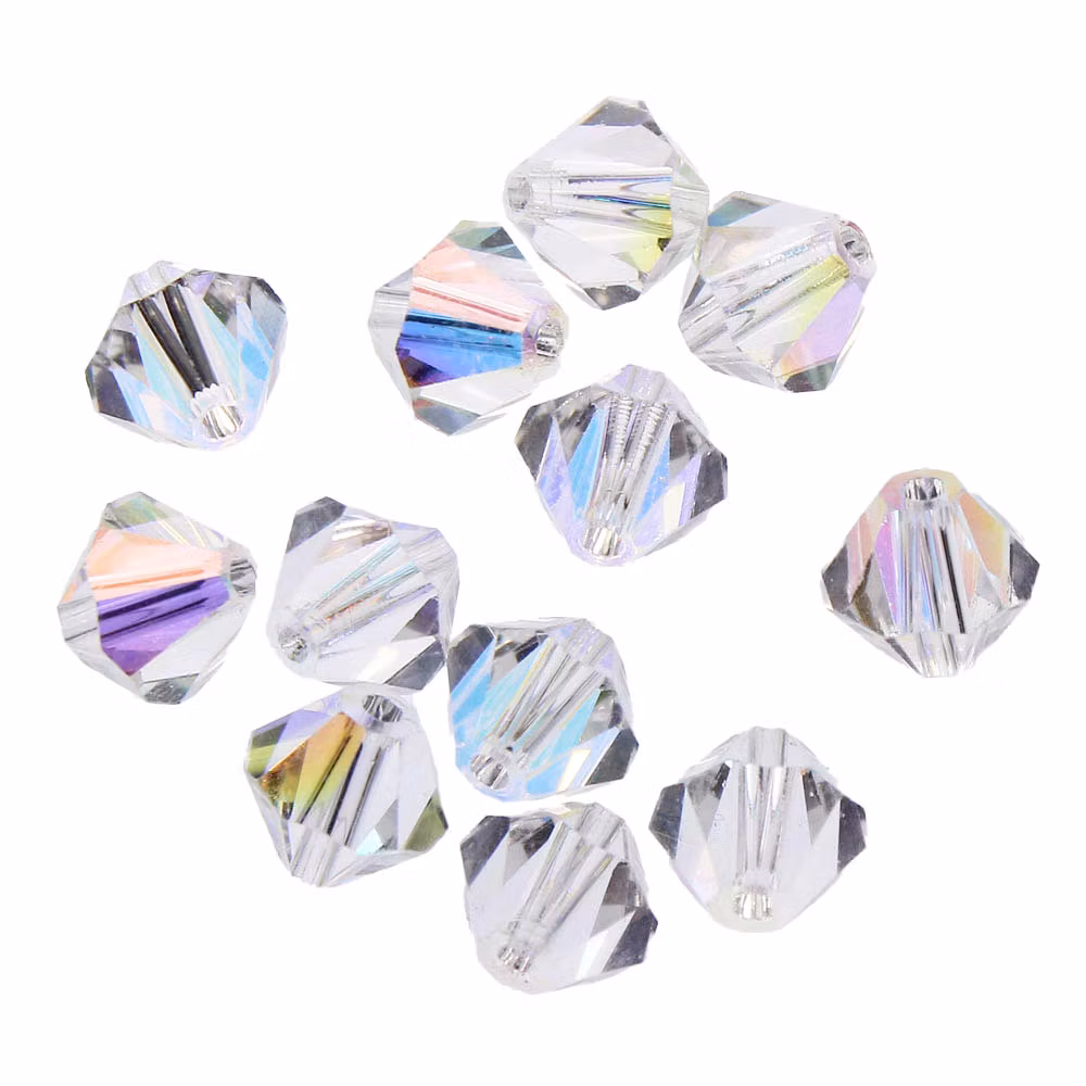 Crystal AB Preciosa Bicone 6mm 12st