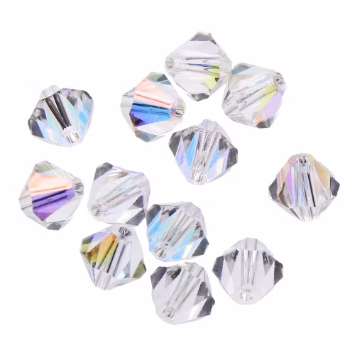 Crystal AB Preciosa Bicone 6mm 12st