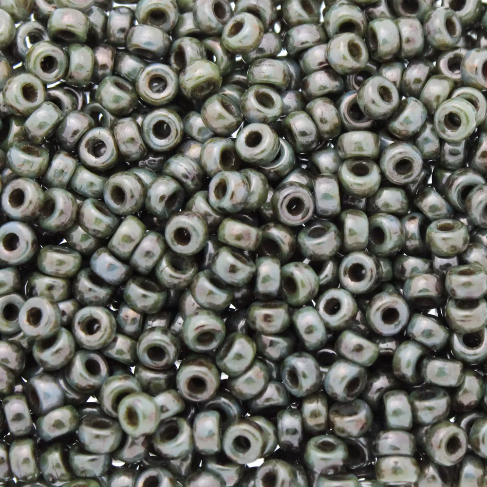 Opaque White Mix Blue/Green Luster Matubo Seedbeads 8/0 5g