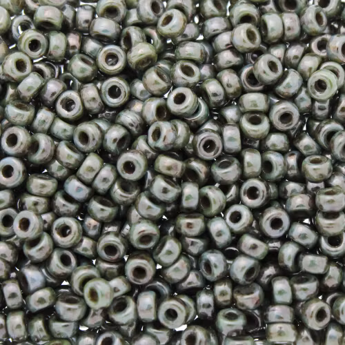 Opaque White Mix Blue/Green Luster Matubo Seedbeads 8/0 5g