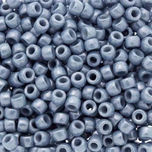 Opaque White Blue Luster Matubo Seedbeads 7/0 5g