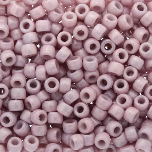 Opaque White Lila Luster Matubo Seedbeads 7/0 5g