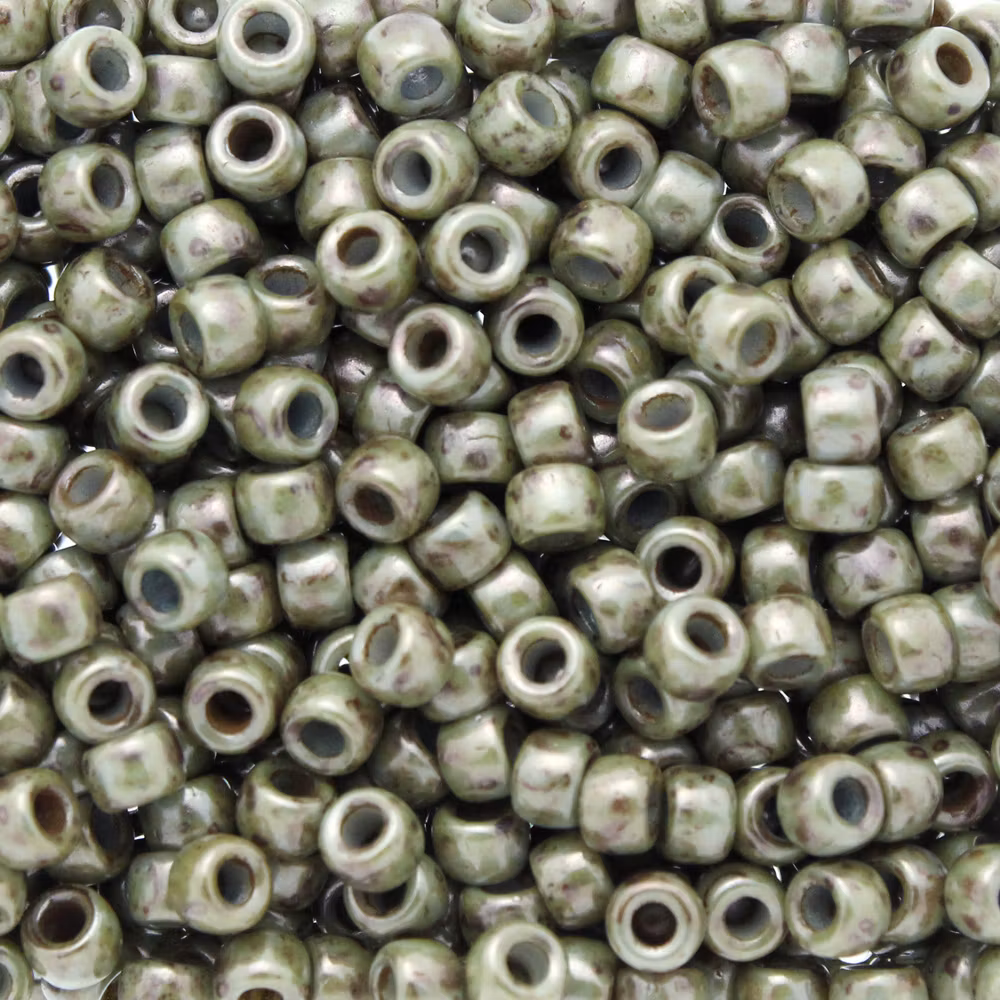 Opaque White Mix Blue/Green Luster Matubo Seedbeads 7/0 5g