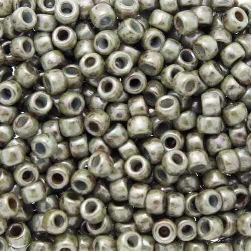 Opaque White Mix Blue/Green Luster Matubo Seedbeads 7/0 5g