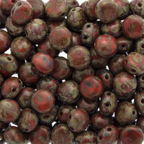 Opaque Light Red Travertin Candy 6mm 5g