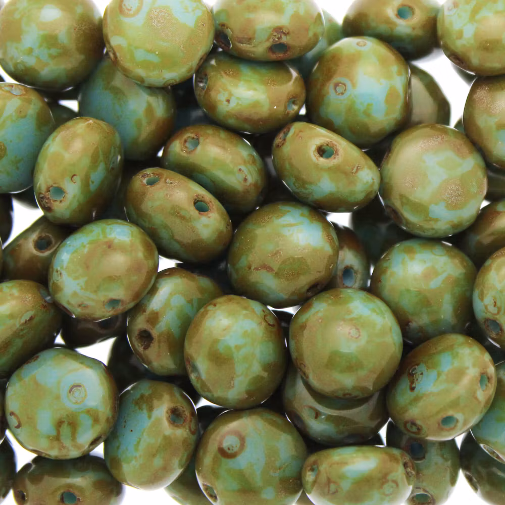 Opaque Aqua Travertin Candy 8mm 5g