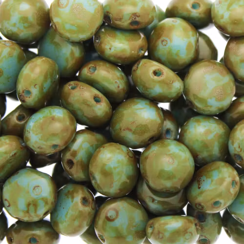 Opaque Aqua Travertin Candy 8mm 5g