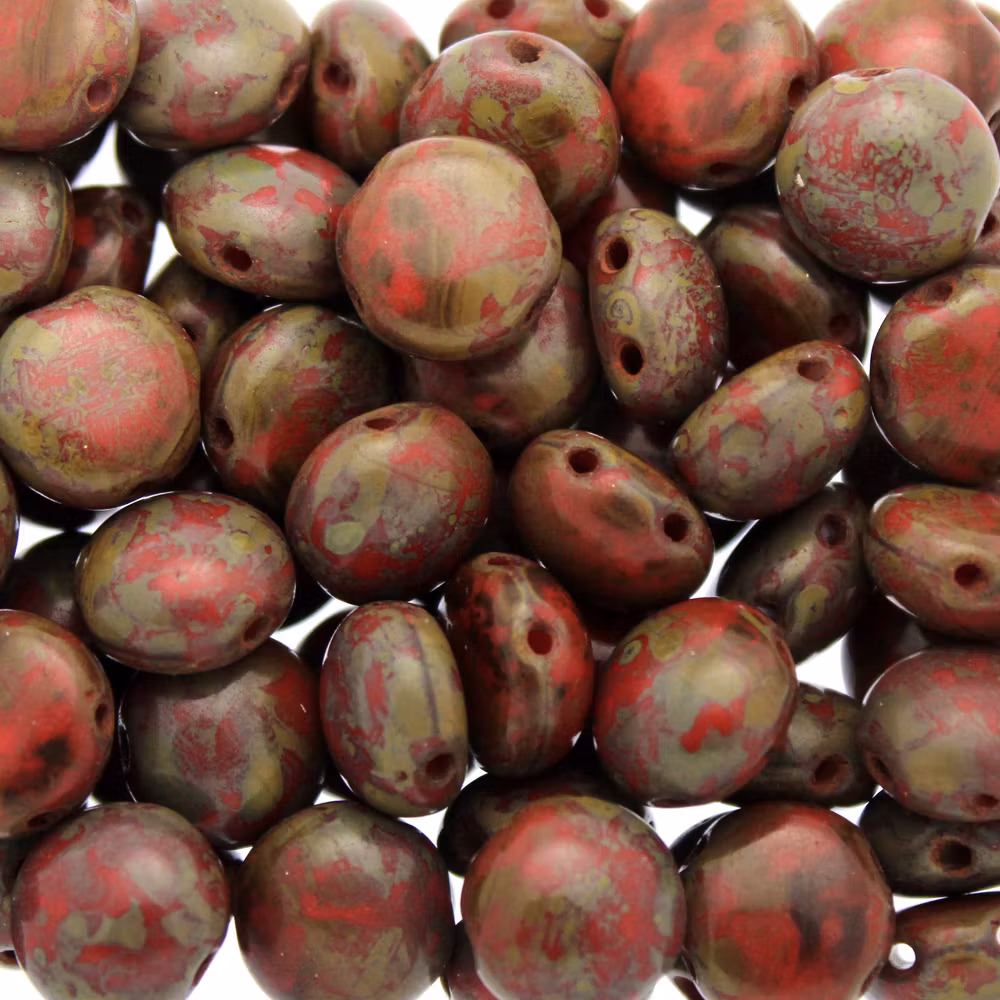 Opaque Light Red Travertin Candy 8mm 5g