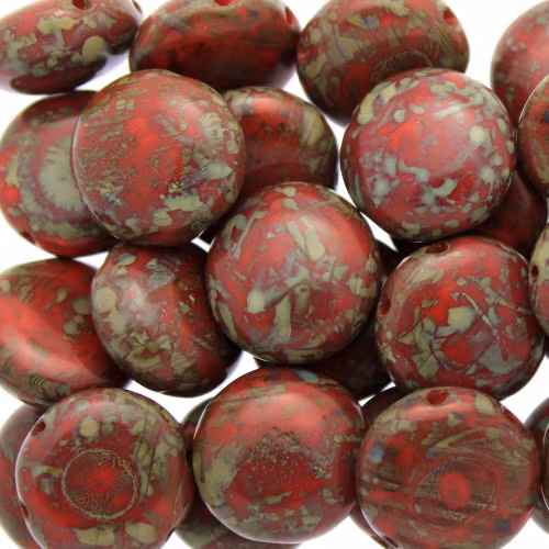 Opaque Light Red Travertin Candy 12mm 5g
