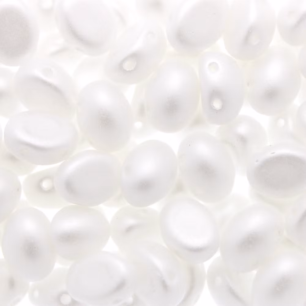Alabaster Pastel White Candy Oval 8x6mm 5g