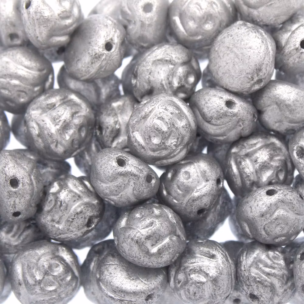 Crystal Silver Metallic Candy Rose 8mm 5g