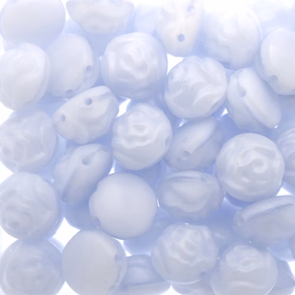 Blue Silk Overlay Candy Rose 8mm 5g