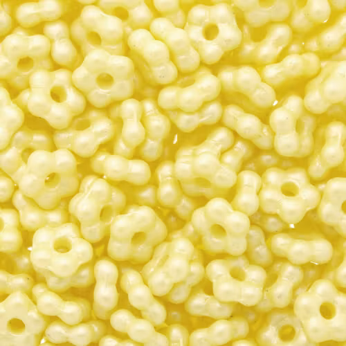 Alabaster Pastel Yellow Flower Bead 5g
