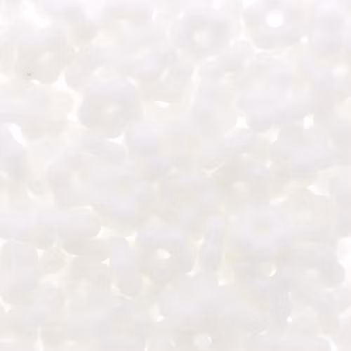 Opaque White Flower Bead 5g