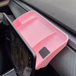 Säilytyslaatikko näytön taakse - vaaleanpunainen - Tesla Model 3/Y