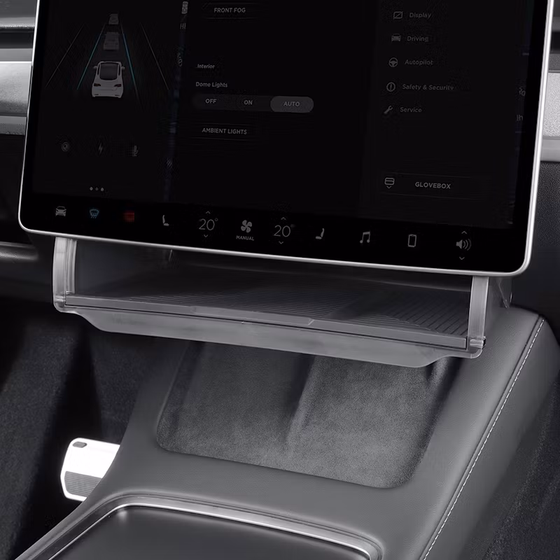 Pleksinen säilytyslokero näytön alle – Tesla Model 3 / Model Y Legacy