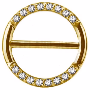 Nipplesmycke clicker med stenar 1,6x olika storlek