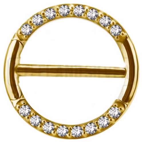 Nipplesmycke clicker med stenar 1,6x olika storlek