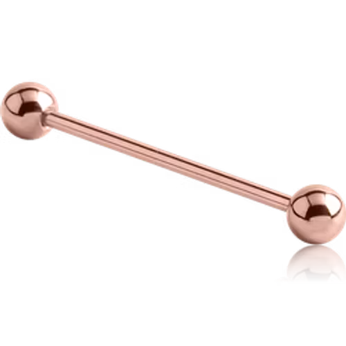 Rosefärgat industrialsmycke 1,6 x 42