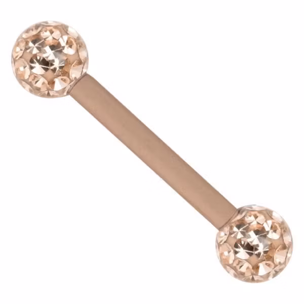 Exklusivt nipplesmycke i rosé 1,6x10 mm