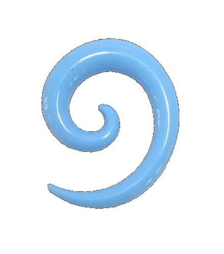 Blå spiral, olika storlek