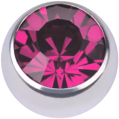 Clip in kula med sten i olika färg passar till ring 3 mm