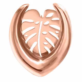 Rosefärgad tunnel med löv, 10 mm