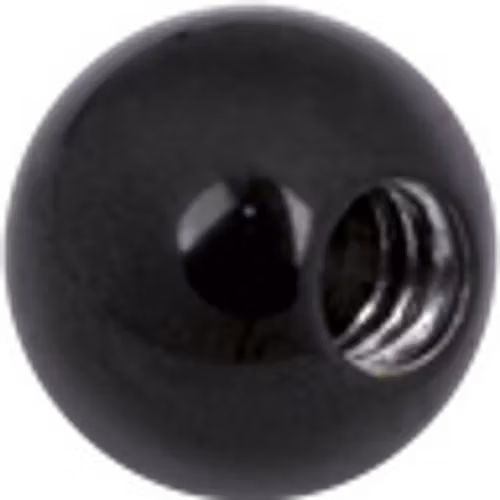Svart kula 5 x 1,6 mm