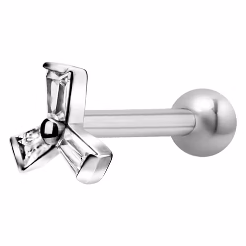 Stav med tre rektangulära kristaller 1,2x7 mm