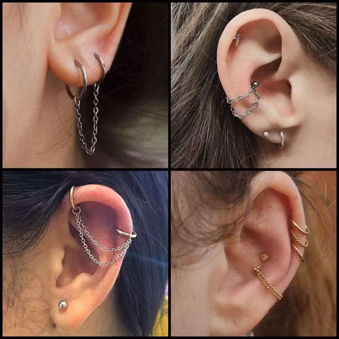 Connection chain för diverse piercingar 3 & 5 cm