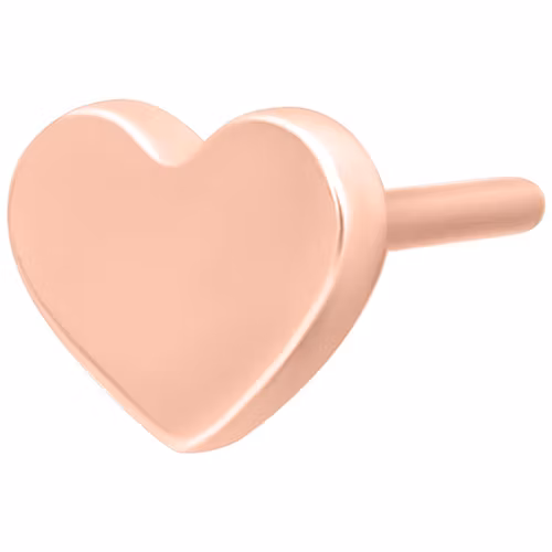 Push pin topp med ett hjärta i rose