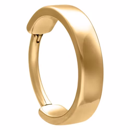 Clickerring med klassisk design i guldig färg 1,2x12 mm